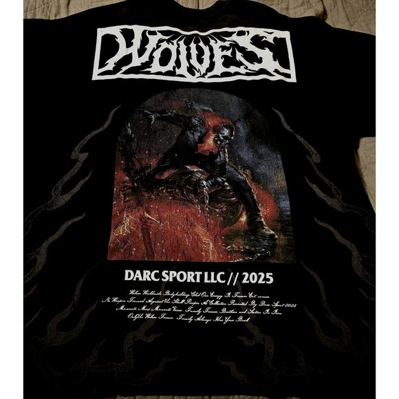 Darc Sport Ghostrider "Premium" Oversized XLARGE Tee in black drift wash - Picture 1 of 3
